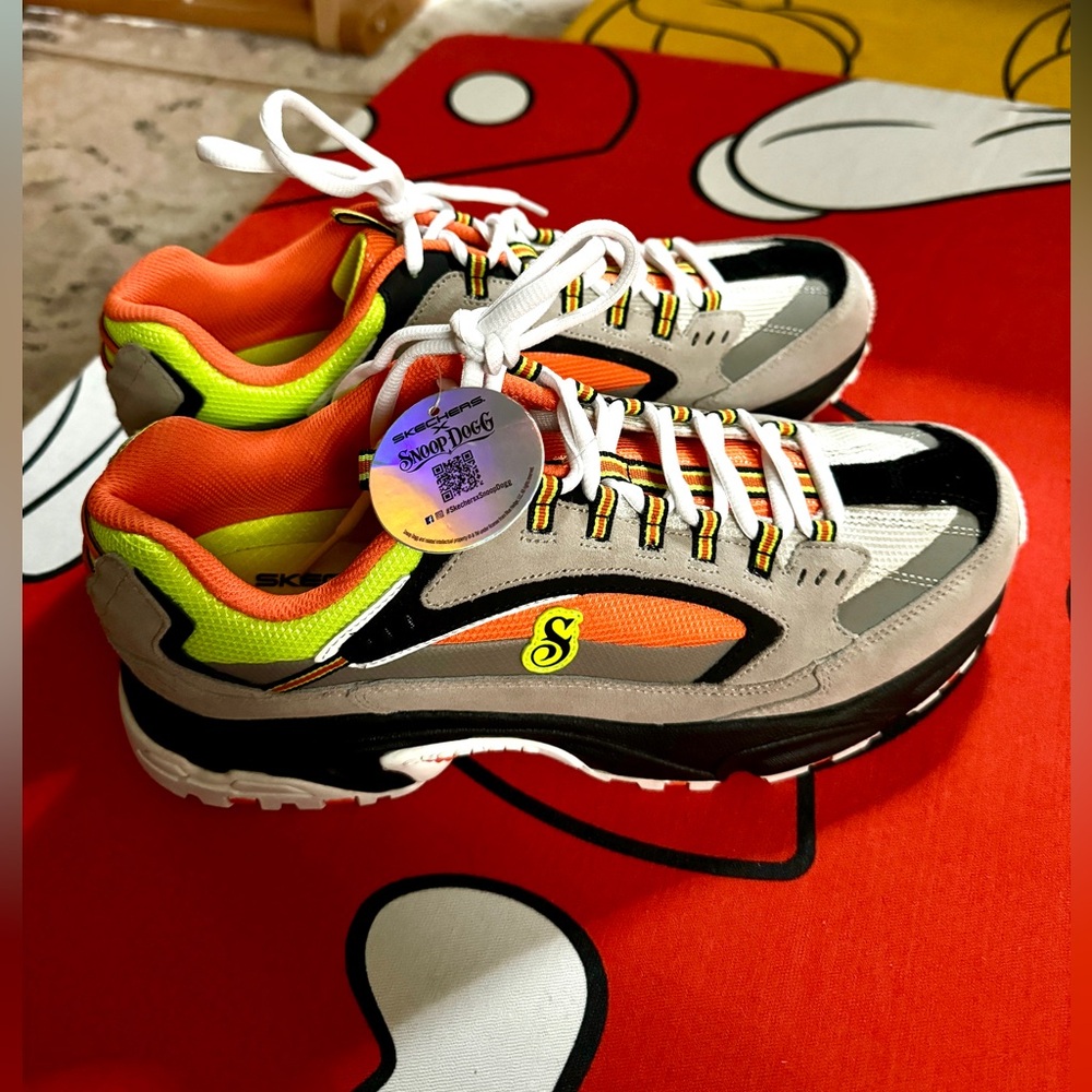 Skechers x Snoop Dogg Stamina Snoop '91 Gray Orange US Mens Sizes 12 （NEW）